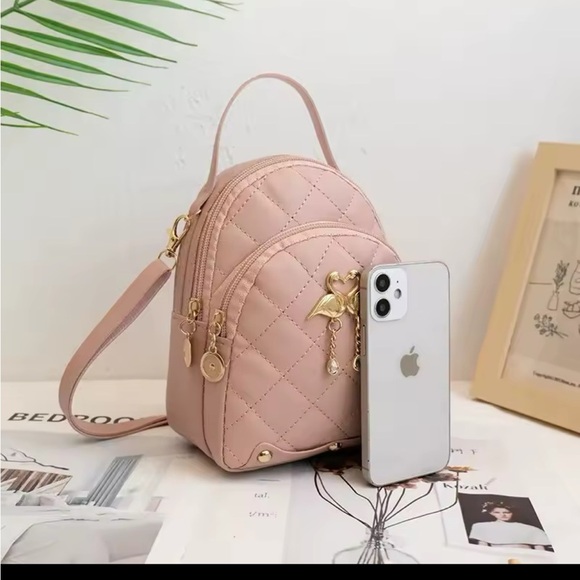 Pink Quilted Women's Bag - Picture 3 of 6